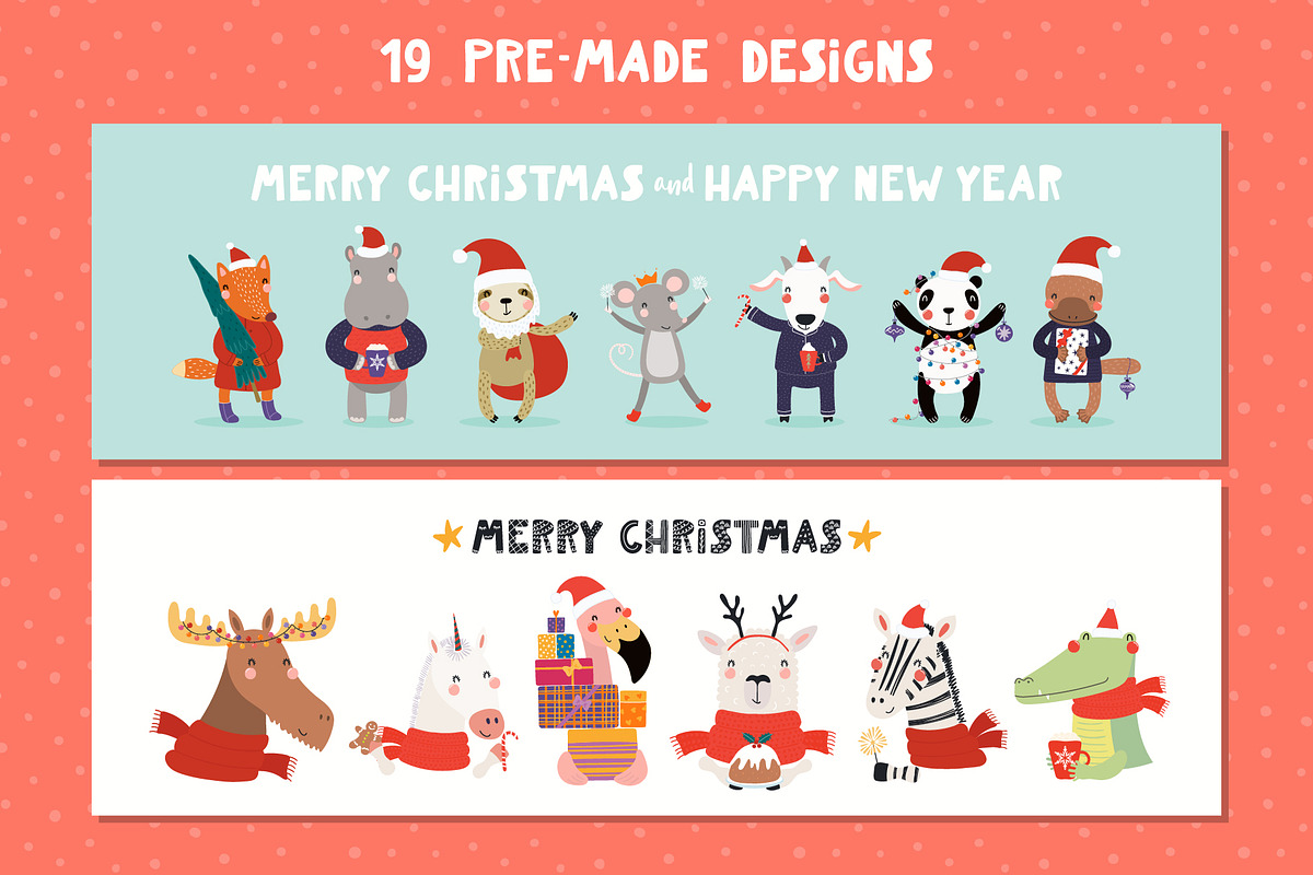 Christmas Bundle Cute Illustrations, a Seasonal Illustration by sceptical cactus (Photo 12 of 62)