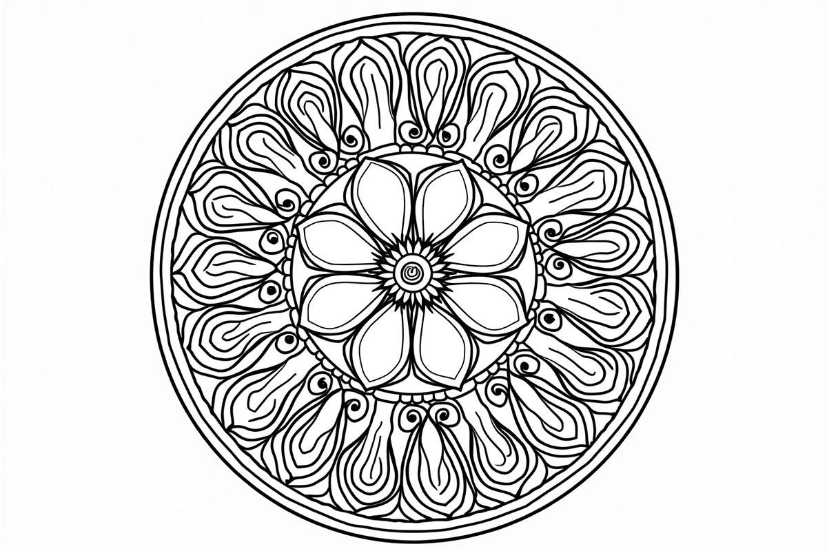 Elegant Hand-Drawn Mandala Designs B, an Object Graphic by BIPLOB EXPERT (Photo 5 of 14)