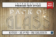 Glass #1 - 16 Text Styles, a Layer Style Add-On by Jonas Stensgaard (Thumbnail 1 of 19)