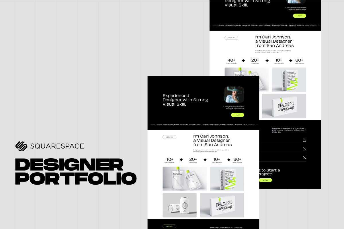 Designer Portfolio Squarespace Web, a Squarespace Template by bonjourdsgnco (Photo 3 of 11)