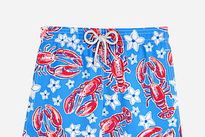 Preppy Red & Blue Lobster Pattern