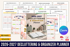 2026–2027 Decluttering & Organizer, a Stationery Template by Designmela01