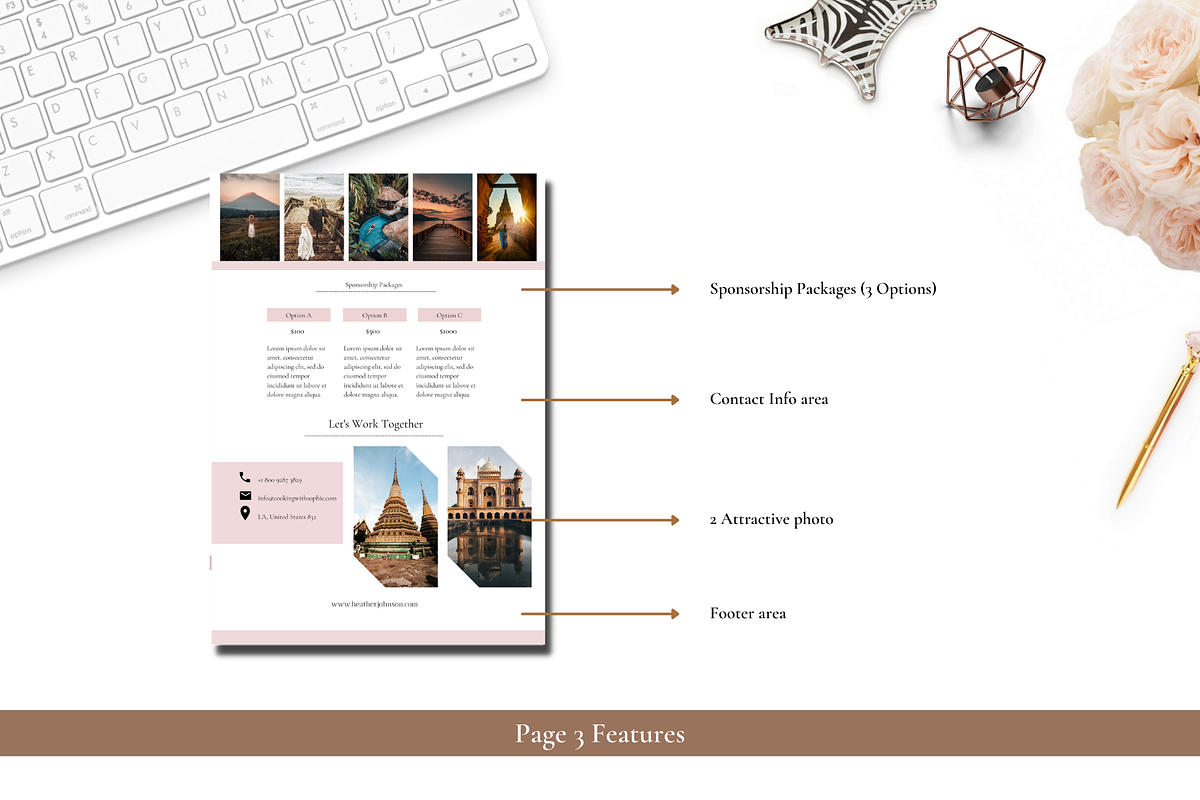 Travel Media Kit Canva Template, a Resume Template by Bonita Digital Design (Photo 5 of 5)