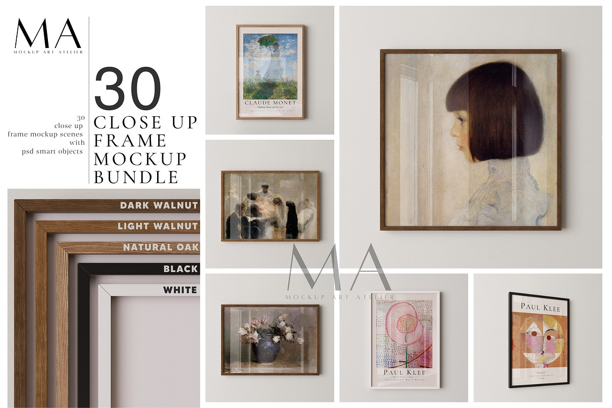Close Up 30 Frame Mockup Bundle, a Household Mockup by Mockup Art Atelier (Photo 1 of 20)