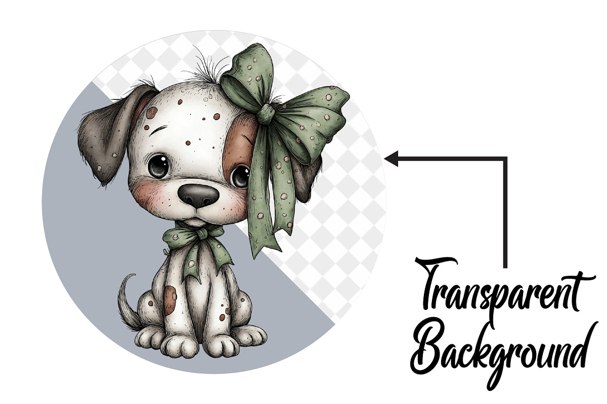 Whimsical Christmas Dog Cliart, an Illustration by Pixels.Craft (Photo 2 of 6)
