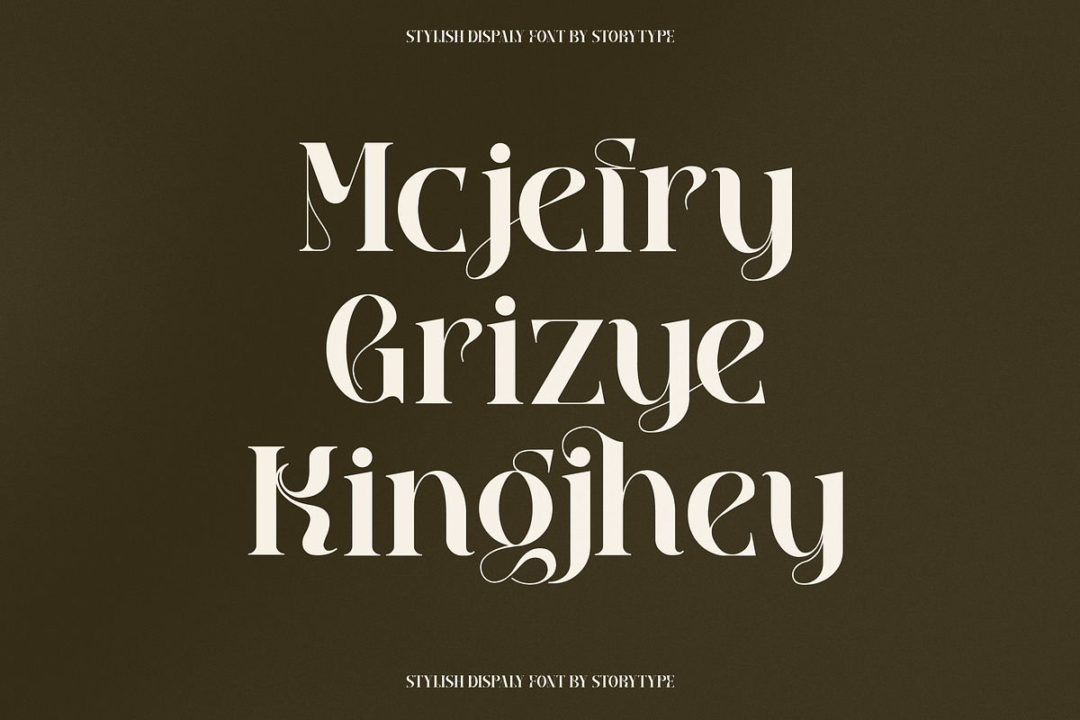 Qebil Stylish Display Font, a Serif Font by Storytype Studio (Photo 2 of 15)