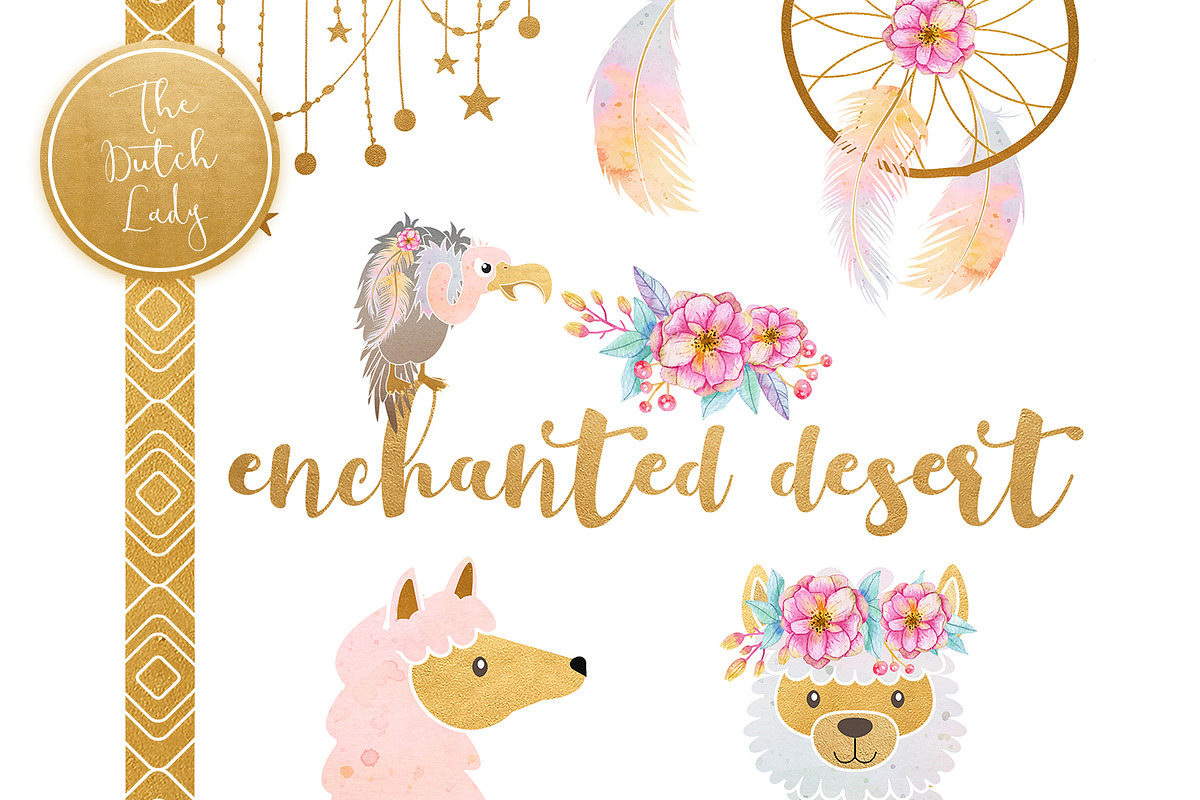 Enchanted Boho Desert Clipart Set, a Decorative Illustration by The ...
