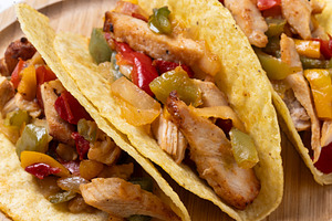 Crispy Mexican chicken tacos