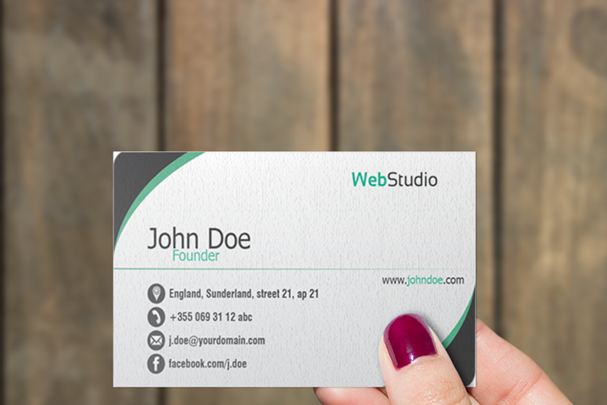 Web studio modern business card, a Business Card Template by A.Lamprianidis (Photo 5 of 5)