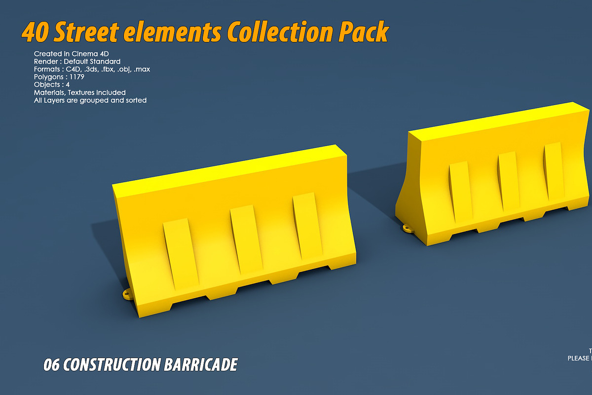 40 Street elements Collection Pack, an Architecture 3D Model by multimedia4ds (Photo 12 of 70)