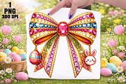 Rhinestone Easter Coquette Bow Png, an Illustration by Daily.Designs (Thumbnail 1 of 5)