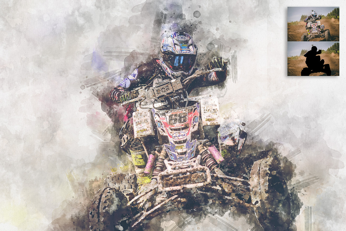 Splash Watercolor Photoshop Action, an Action Add-On by AndriyFM (Photo 10 of 15)