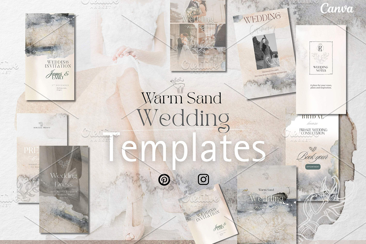 Scandinavian WeddingTemplates Bundle, a Social Media Template by Alisa Mikibith Art (Photo 6 of 23)