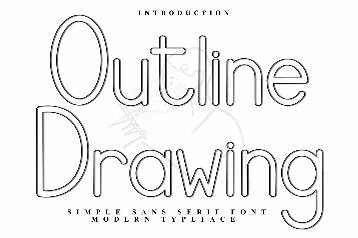 Outline Drawing, a Font by InermediaSTUDIO (Photo 1 of 8)