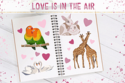 Love is in the Air - Clip Art Set, an Animal Illustration by Tati Bordiu Digital (Thumbnail 1 of 4)