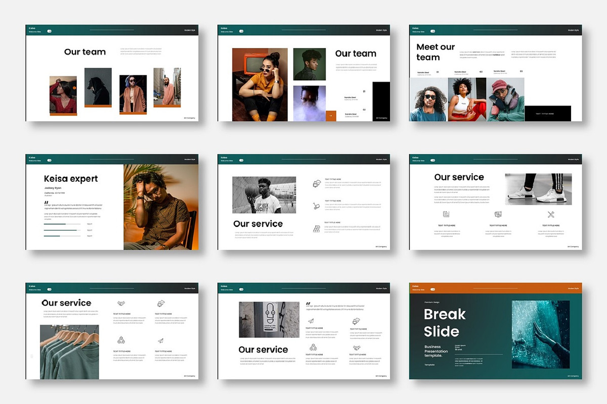 Keisa  – Business PowerPoint, a Presentation Template by Dens Creative Studio (Photo 3 of 6)