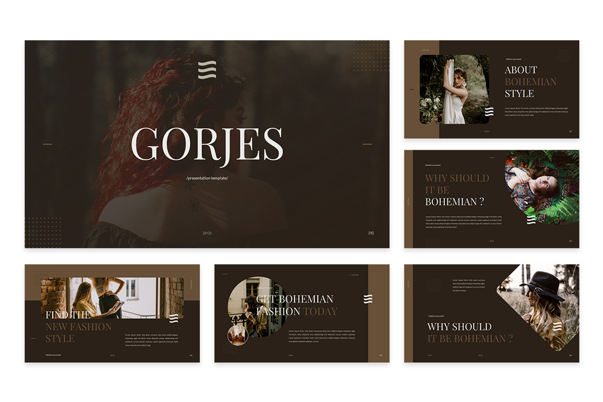 Gorjer Bohemian Style Google Slides, a Presentation Template by Design Persona (Photo 2 of 5)