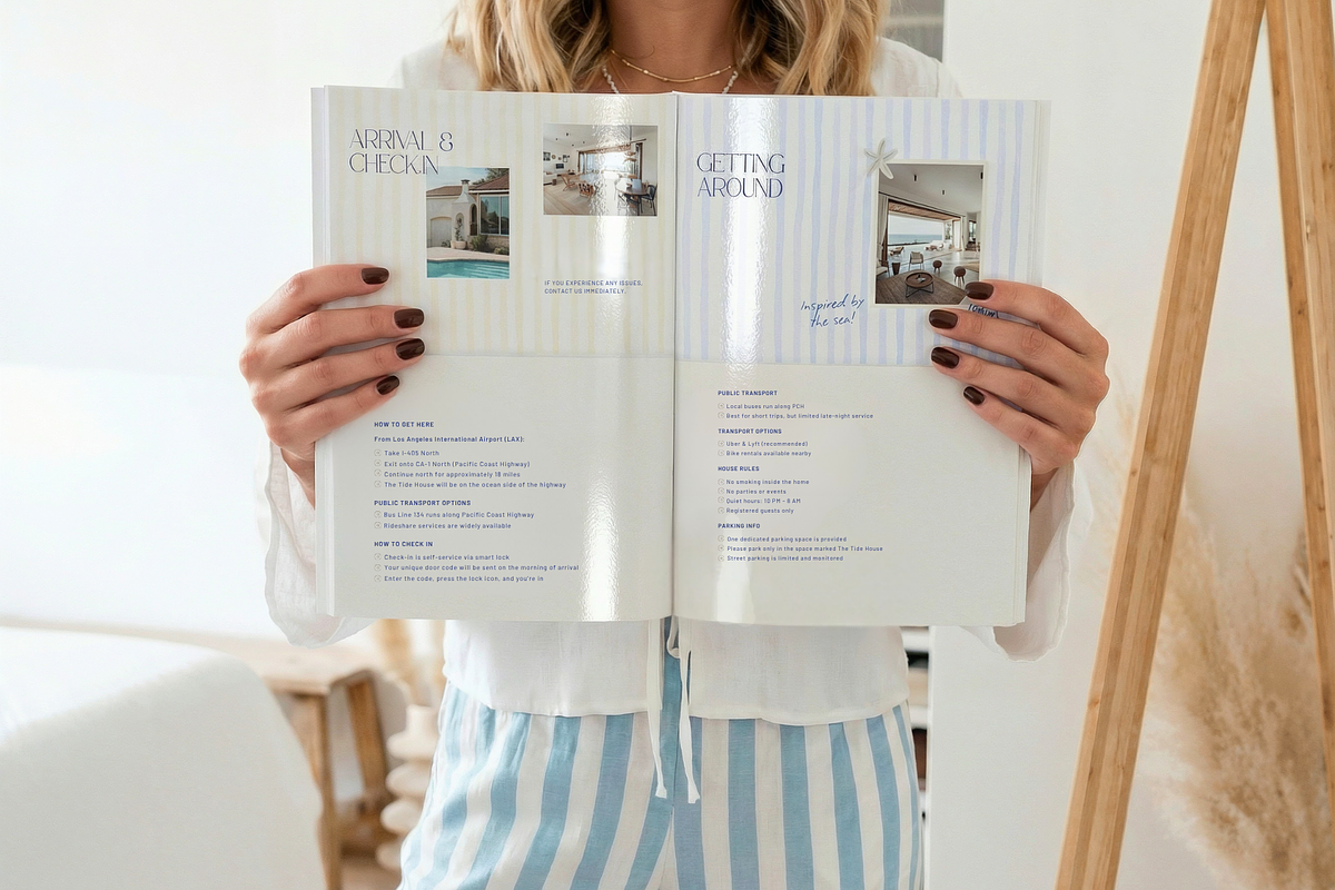 Coastal Airbnb Welcome Book Template, a Marketing Template by CanvaTemplateClubCo (Photo 3 of 10)