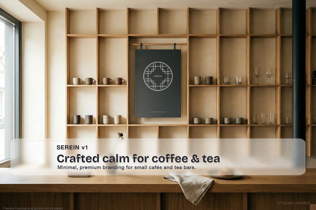 SEREIN V1. Minimal Café Branding Kit, a Branding & Logo Template by studio MoShie (Photo 4 of 9)