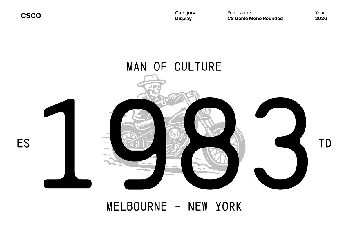 CS Genio Mono Rounded, a Sans Serif Font by Craft Supply Co. (Photo 6 of 8)
