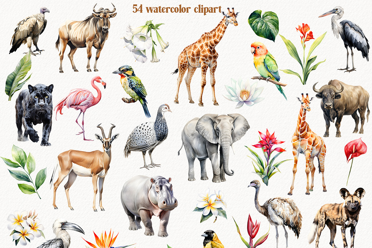 Safari Watercolor Collection, a Graphic by EasyArt (Photo 7 of 11)