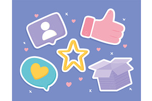 social media icons, a Technology Illustration by studiogstock