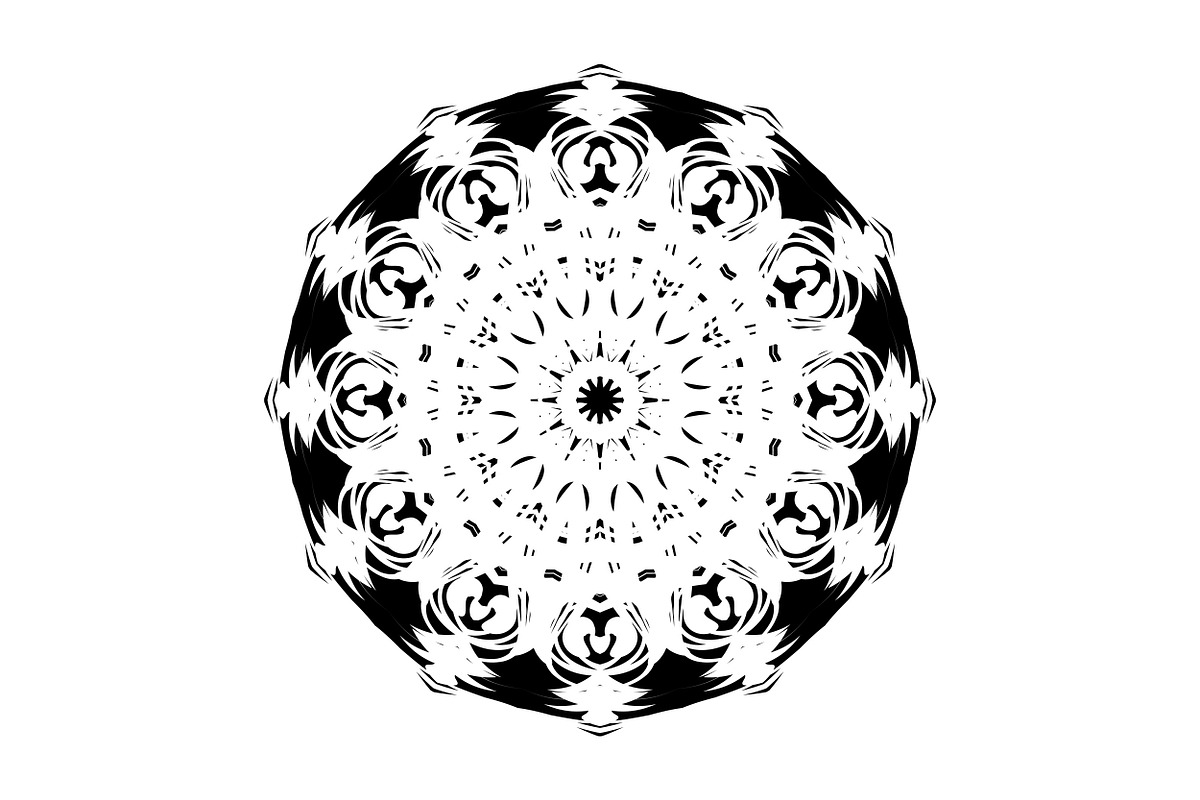 Modern Black and White Mandala Pack, a Decorative Illustration by NJ Himel (Photo 42 of 101)