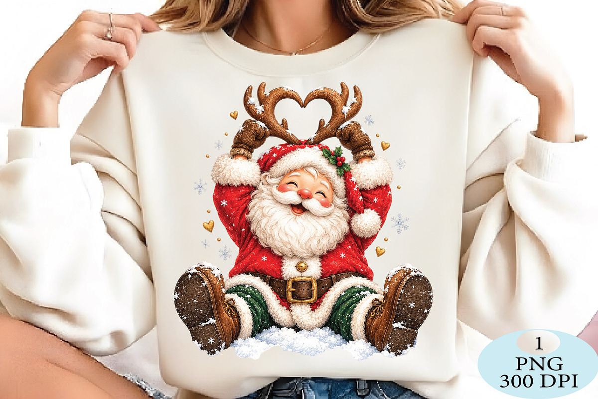 Santa Reindeer Antler Heart PNG, a Seasonal Illustration by Daily.Designs (Photo 2 of 5)