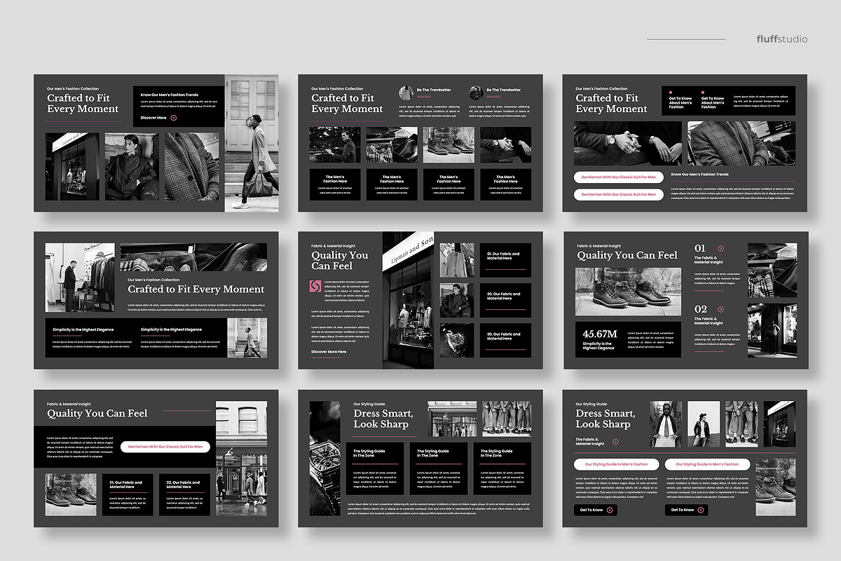 Men's Fashion Keynote Template, a Presentation Template by fluffstudio (Photo 3 of 4)