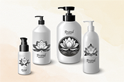 Sacred Lotus Flowers hand drawn logo, an Object Illustration by GraphicRedStudio (Thumbnail 9 of 10)