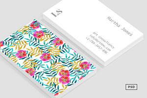 Floral II Business Card Template, a Business Card Template by Human-made. Made to feel.