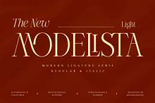 Modelista Light | Ligature Serif