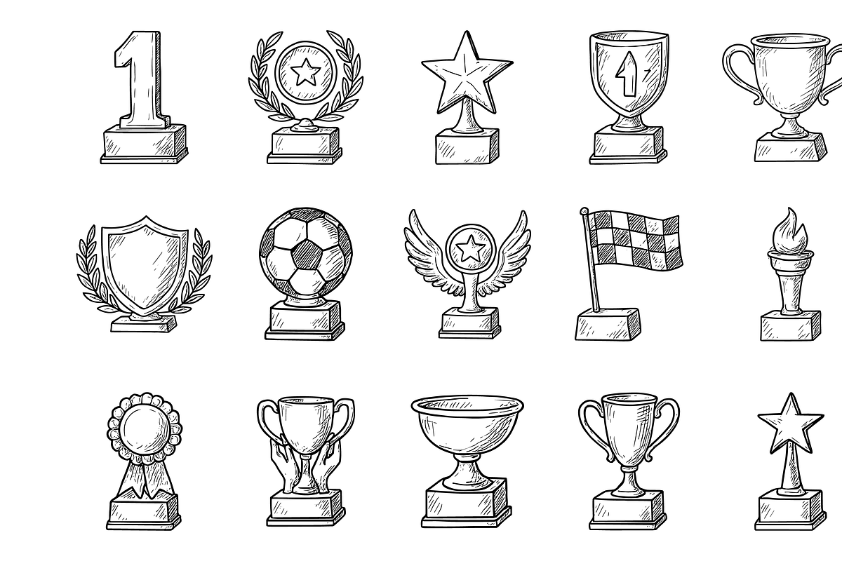 Trophy Award Collection, an Object Graphic by nikagraphic
