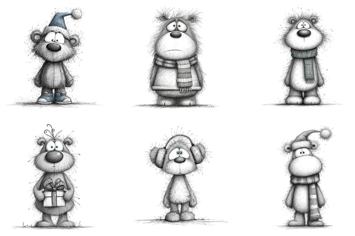 Whimsical Christmas Icy Blue Teddy B, an Illustration by designcity5 (Photo 2 of 5)