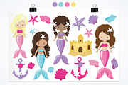 Mermaid, an Illustration by PrettyBundles (Thumbnail 2 of 5)