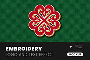 Embroidery Logo And Text Effect, a Layer Style Add-On by studiogstock (Thumbnail 1 of 3)