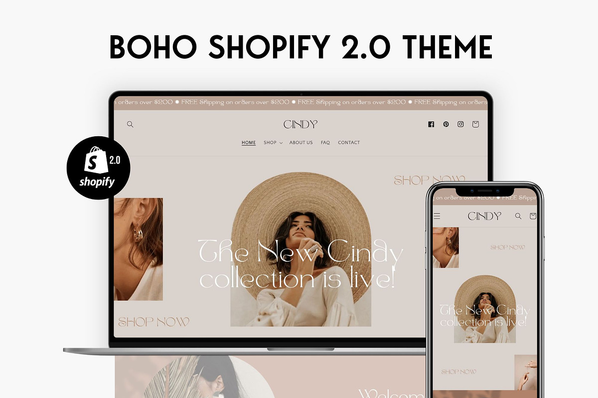 Cindy - Boho Shopify Theme, a Shopify Template by Studio Zash (Photo 1 of 14)