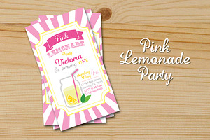 Pink Lemonade Party Invitation