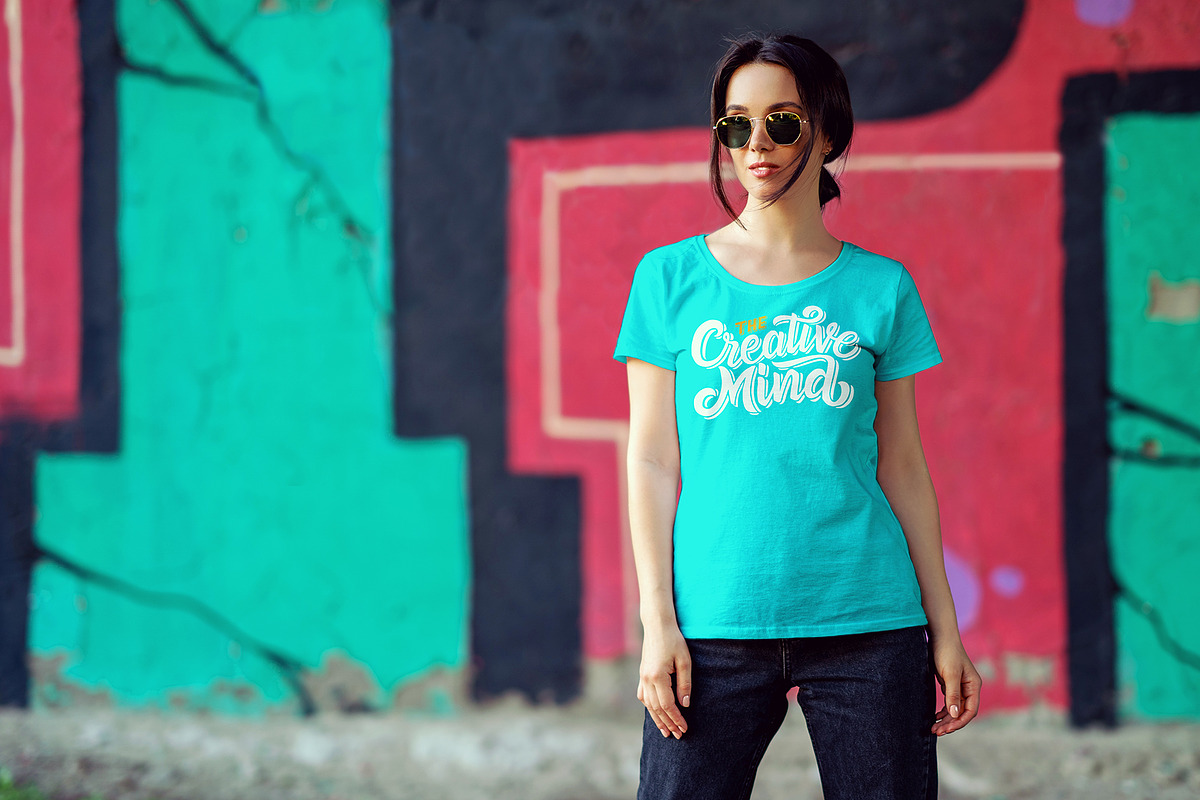 Female T-Shirt Mock-Up v4, a Shirt Mockup by 2dsight (Photo 3 of 7)