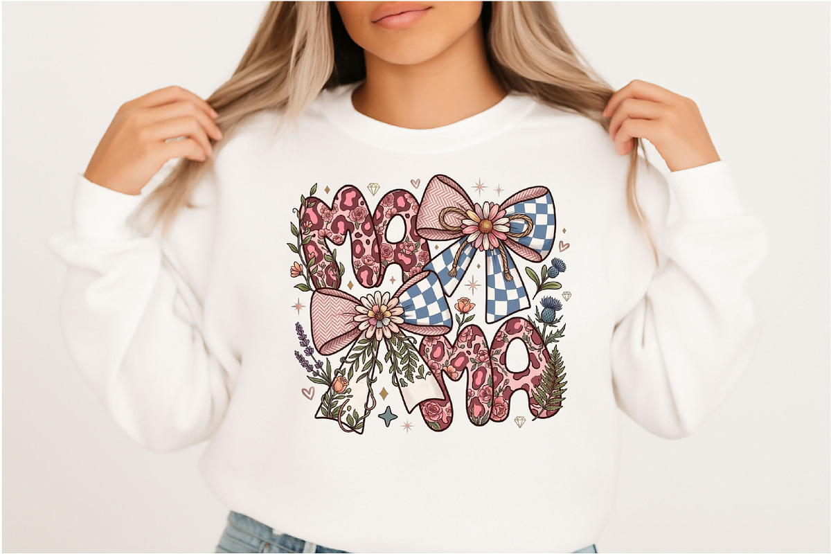 Preppy Mama Png, Mothers Day Png, a Seasonal Illustration by Designking (Photo 6 of 6)