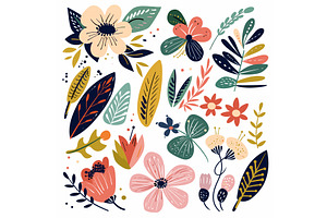 Floral pattern featuring colorful, an Illustration by Vectorstockersland
