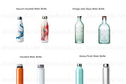 Water Bottle Clipart, Vintage Bottle, an Object Illustration by BrushstrokeArtGB (Thumbnail 5 of 9)