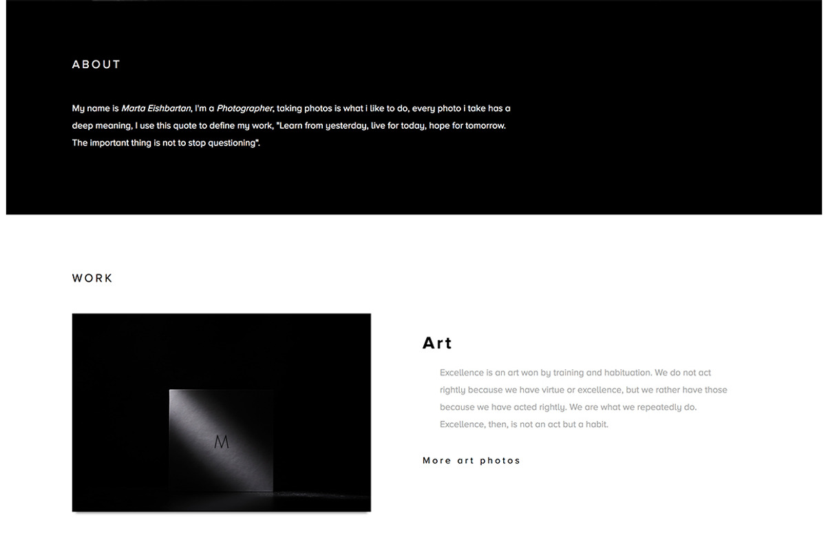 Dark Studio - Portfolio, a HTML Template by Storytics (Photo 3 of 5)