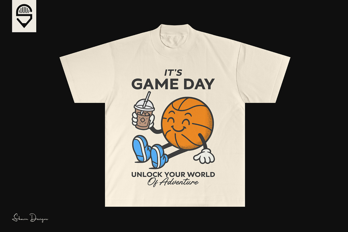 Basketball Character with Coffee, a Sport Illustration by shaondesigns (Photo 4 of 4)