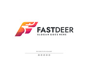 Modern Gradient Deer with Letter F, a Branding & Logo Template by Artnivora.Std (Thumbnail 1 of 4)