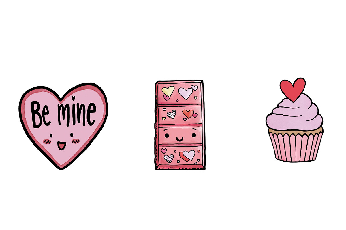 Cute Valentine Clipart, an Illustration by CreationArt (Photo 4 of 7)