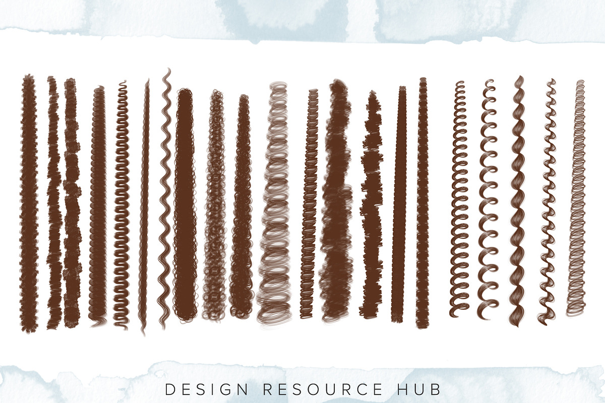 Procreate Hair Brush Set, a Brush Add-On by Design Resource Hub (Photo 6 of 8)