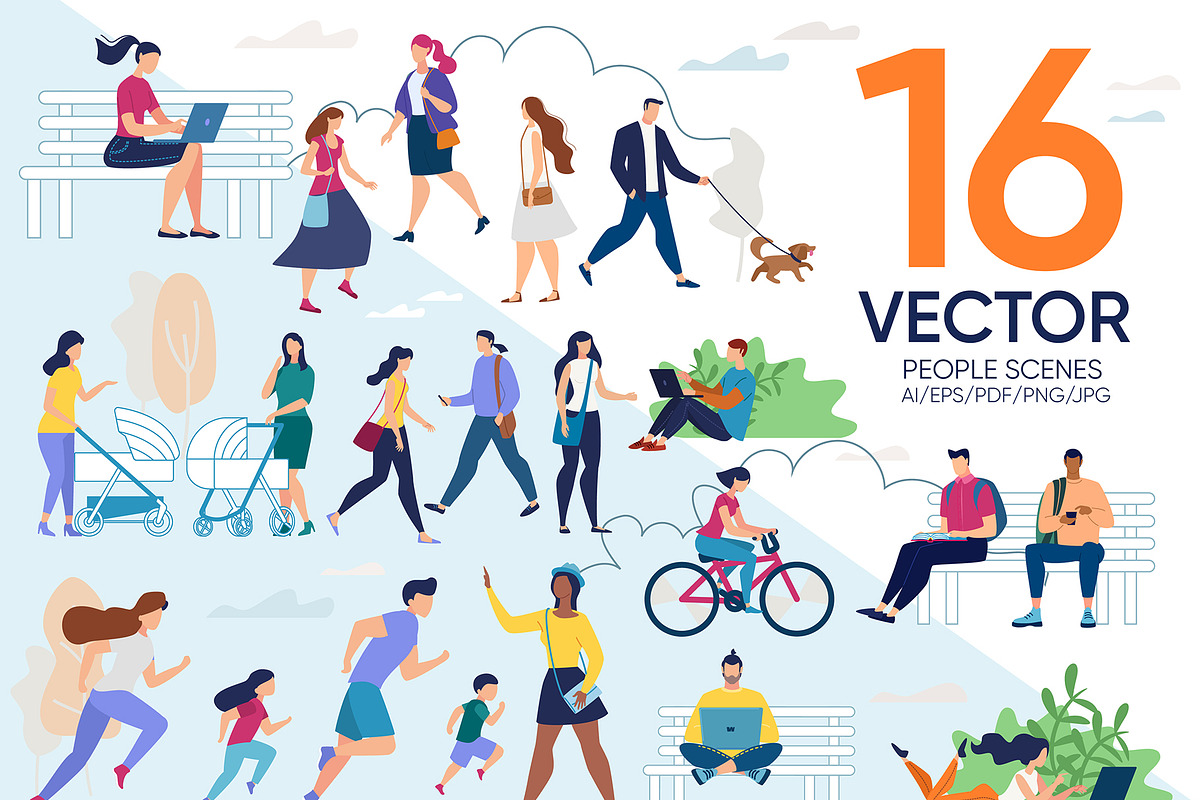 People Vector Scenes, a Healthcare Illustration by Tera Vector