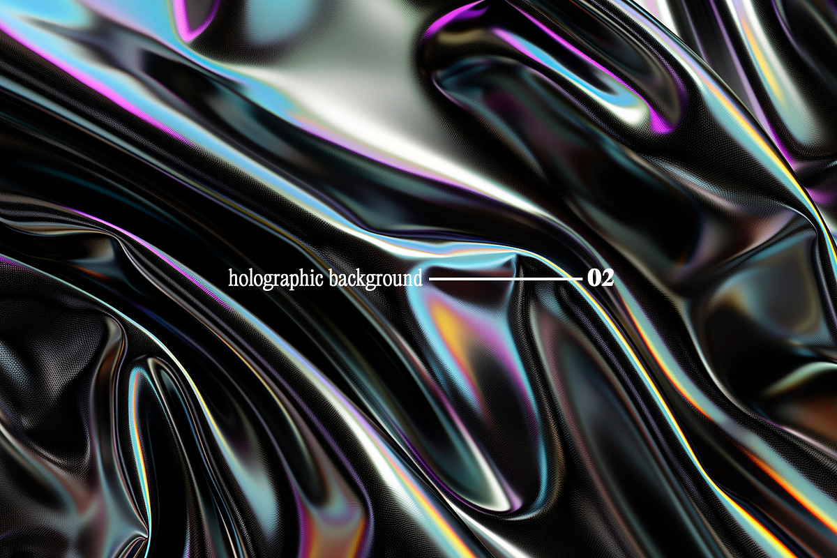 Dark Holographic Backgrounds, a Background Graphic by tatiankaart (Photo 3 of 17)