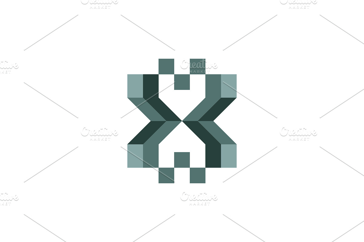 modern letter X house logo, a Branding & Logo Template by Rasagama Studio